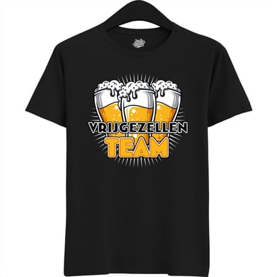Vrijgezellen Team | Vrijgezellenfeest Cadeau Man - Groom To Be Bachelor Party - Grappig Bruiloft En Bruidegom Bier Shirt - T-Shirt - Unisex - Zwart - Maat L