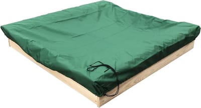 Zandbakzeil - Dekzeil met koord - Zandbak beschermen - Waterafstotend materiaal - 180x180 cm - Groen