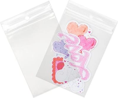 Gripzakken met Ophanggat 7,5x10cm100 Micron (100 stuks) | gripzak | ziplock zakken | ziplock zakjes