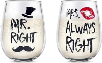 Originele Wijnglazen Set met Gravering - Perfect Cadeau voor Stelletjes