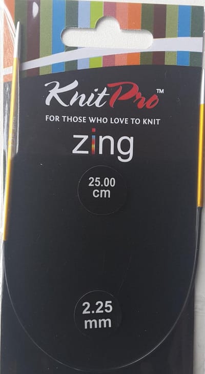 KnitPro Zing rondbreinaalden 25cm 2.00mm - 5.00 mm