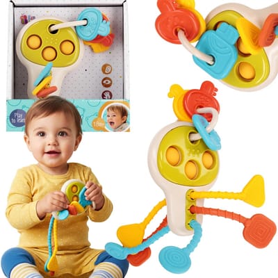Bam Bam Sensorisch speelgoed SLEUTELS, kleurrijk speelgoed voor baby's 18m+