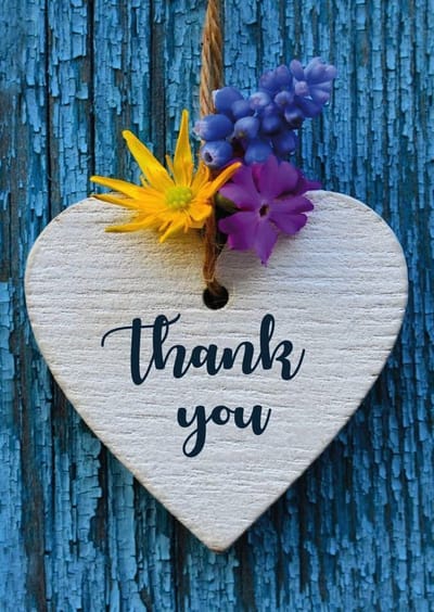 10 stuks 'Thank you'| Kaart met envelop| Majestically