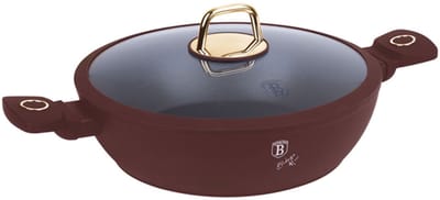 Berlinger Haus 8038 - Lage braadpan met 2 handvaten - 28 cm - Leonardo collection - met deksel