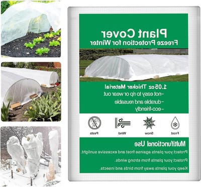 Tuinfleece voor Vorstbescherming 2m x 10m, 30gsm Tuinbedekking, Bescherming van Planten tegen Koude, Weersinvloeden en Vorstschade