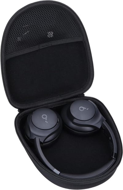 Draagbare Hard Case voor Anker Soundcore Life Q20 Q30 Q35 Q40 Q45 Q20+ Q20i Hoofdtelefoons - Bescherming, Opbergruimte en Stijlvol Ontwerp (Zwart)