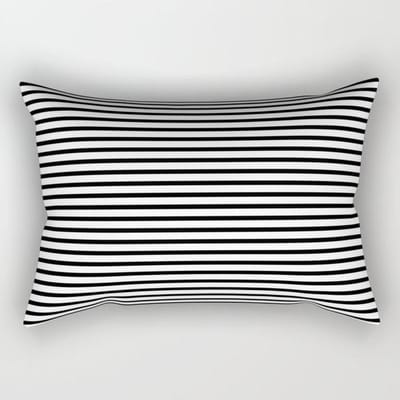 Moderne Eenvoudige Zwart-Witte Geometrische Lange Streep Kussensloop Bank Kussenhoes 30X50 without pillow core