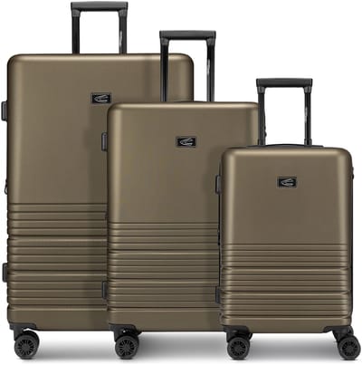 camel active Hanoi 4 wielen Kofferset 3-delig met uitbreidingsplooi - Harde bagage - Combinatieslot - khaki