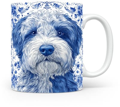 Mok Puli Beker voor koffie of tas voor thee, cadeau voor dierenliefhebbers, moeder, vader, collega, vriend, vriendin, kantoor, opa, oma, hond, kerst, sinterklaas, verjaardag