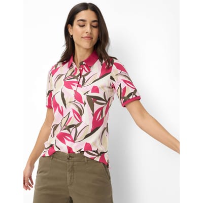 Brax Dames Poloshirt  Style CLEO S raspberry sorbet, roze, maat 38