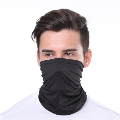 Nekwarmer - Mondbescherming Col - Bandana Hoofdband Fashion Sport – Geschikt voor Wintersport, Wandelen, Fiets & Scooter/Motor - Zwart - LOUZIR