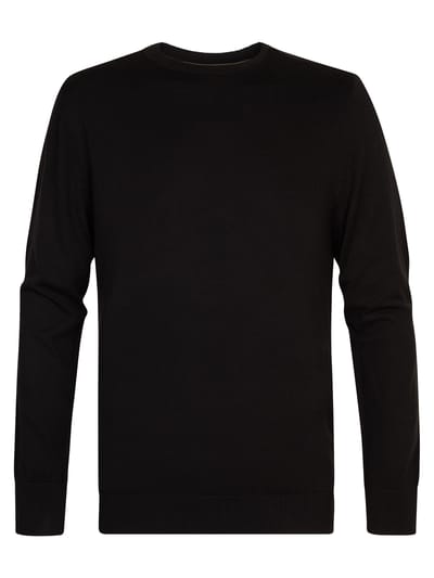 Petrol Industries Trui Heren - Regular Fit - Fijngebreide Trui Mannen - Ronde Hals - 50% Katoen, 50% Acryl - Pullover - Zwart - Maat M