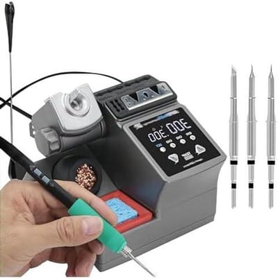 Soldeerbout Station - Precisie Tool - Circuit Reparatie - Instelbare Temperatuur - 120W - Zwart
