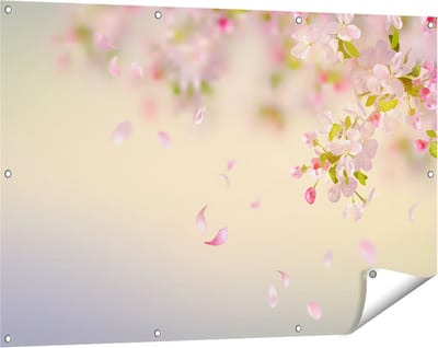 Gards Tuinposter Appelbloesem - Bloemen - 120x80 cm - Tuindoek - Tuindecoratie - Wanddecoratie buiten - Tuinschilderij