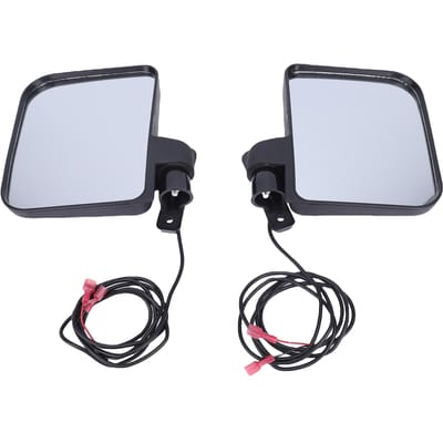 1 Paire de Miroirs Latéraux de Voiturette de Golf pour EZGO Rétroviseur avec Clignotant LED white