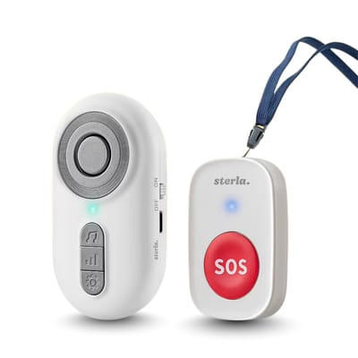Draadloze SOS Noodknop met Ontvanger – Persoonlijk Alarm voor Ouderen & Hulpbehoevenden – 40m Bereik