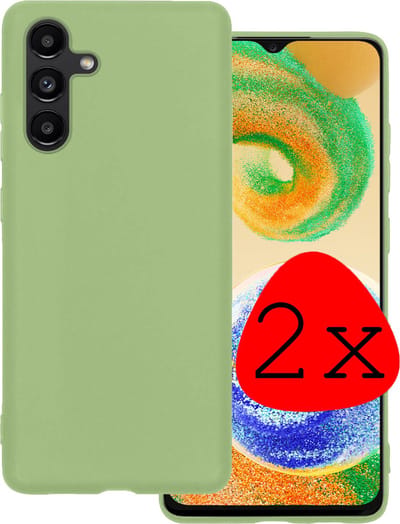 Hoesje 2 Stuks - Geschikt voor Samsung Galaxy A04s - Sterk & Shockproof - Case Siliconen - Back Cover - Telefoon Hoes - Groen