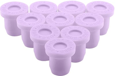 ORGA-BOX set van 10 siliconenvoetjes voor boorgaten van 10,5 mm Violette antislipvoetjes van rubber