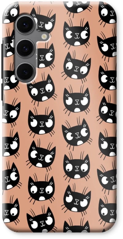 Case Company® - Hoesje geschikt voor Samsung Galaxy S24 FE hoesje - Kat - Tough Case - Maximale Bescherming alle Kanten en Schermrand