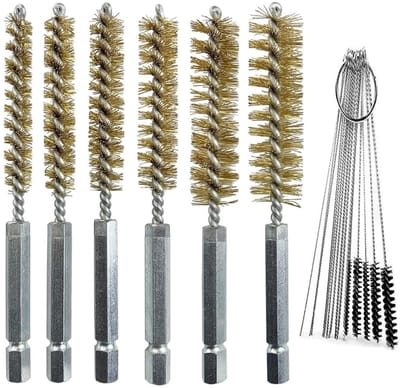 Dailygoods- Borstelset 6 Stuks Roestvrij Staal - Reinigingsborstel - Borstelset Boormachine - Nylon Borstel - Messing Borstel - Ideaal voor Moeilijk Bereikbare Plaatsen - Reinigingsborstels