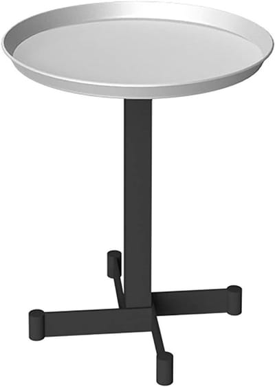 Ronde bijzettafel - Sfeertafel metaal - Woonkamer inrichting - Geen montage nodig - N.v.t. - Zwart