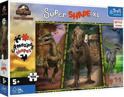 Dino Puzzel - Kinderpuzzel Grote Stukjes - Creatief Spel - XL Super Shape Puzzel - 40 x 60 cm