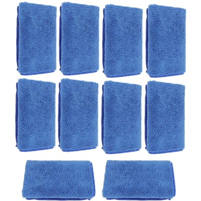 10 Pièces 30x30cm Serviette Carrée Bleue Absorbante pour la Maison Salle de Bain Sport blue