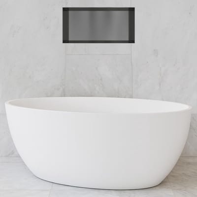 Hotbath &More Inbouwnis - 30 x 60 x 10 cm - Frameless - Geborsteld Gunmetal PVD