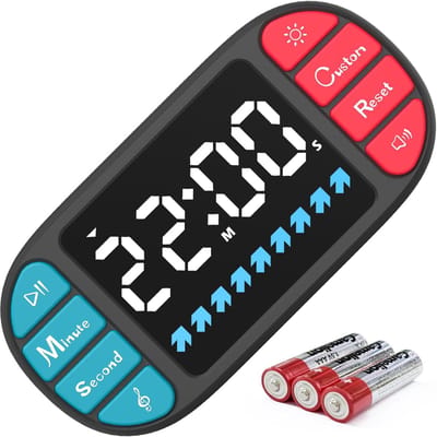 Thijox - Digitale Keukentimer met Magnetische Countdown, Groot 3,6 Inch LED-Display, 4 Alarmgeluiden, 3 Helderheidsniveaus, 4 Volumeniveaus, Ideaal vo