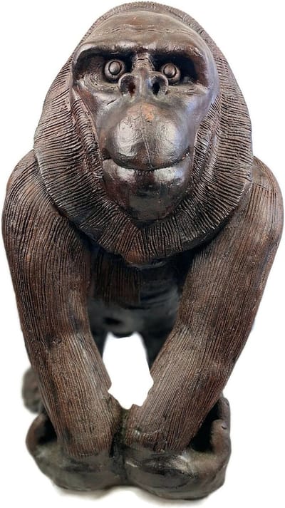 Houten gorilla / Handgemaakt houten beeld / Indonesisch beeld