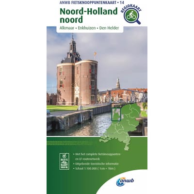 Fietsknooppuntenkaart Noord-Holland Noord 1:100.000 - Anwb Fietsknooppuntenkaart - ANWB