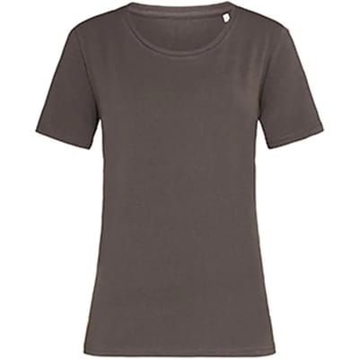 Stedman Claire Relaxed Crew Neck T-Shirt Women S9730 - Dark Chocolate - XS