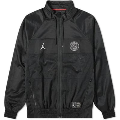 Jordan Paris Saint Germain Jassen Heren Zwart Opstaande Kraag Matig O M black