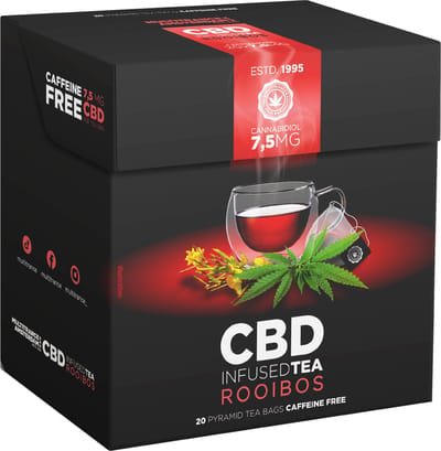 3 x CBD Rooibos Thee - Box of 20 Pyramid Teabags (7.5mg)