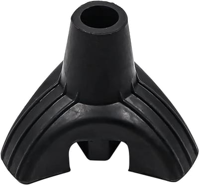 Allecto plus - Reserve rubberen wandelstokpunt 3 stuks, zelfstaand, 19 mm diameter, zwart