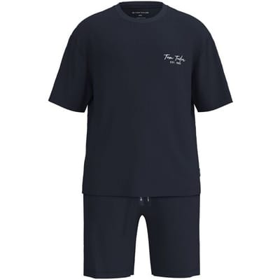 Donkerblauwe Tom Tailor shortama Blauw man 56