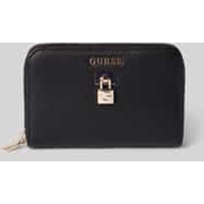 GUESS portemonnee Yesba SLG Medium Zip Around Wallet Black zwart