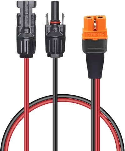 Zonnestekker naar XT60i-kabel - 12AWG Verlengkabel voor Zonnepanelen en Powerstations (0,6 m)