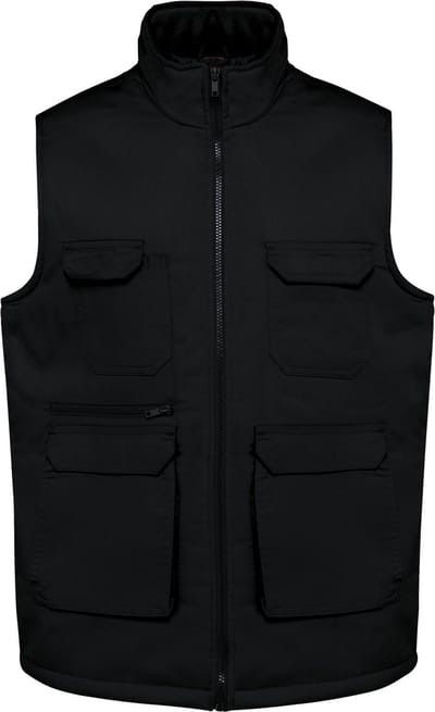 WK. Designed To Work Gewatteerd unisex gilet in polykatoen met veel zakken WK607 - Black - 3XL