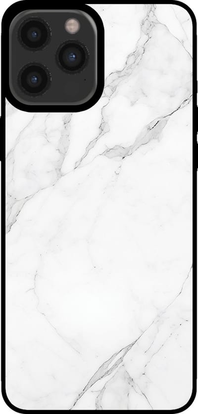 Smartphonica Telefoonhoesje voor iPhone 12 Pro Max met marmer opdruk - TPU backcover case marble design - Wit geschikt voor iPhone 12 Pro Max