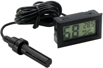Dailygoods- Thermometer Hygrometer Nauwkeurige Metingen - Digitale Sonde - Vochtigheidscontrole - Lichtgewicht - Draagbaar - Vochtigheidsnauwkeurigheid ± 5% - Klimaatmeter