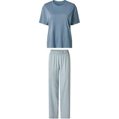 ESMARA Dames pyjama (Blauw, XS (32/34))