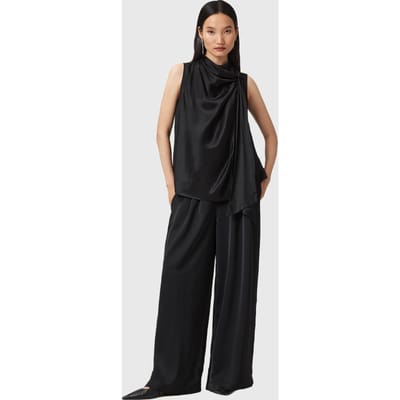 AllSaints Leanne Trousers Black Taglia: 12 | Pantaloni da completo Outlet | Donna | Nero
