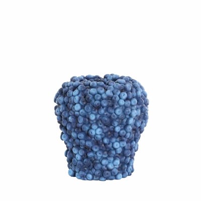 Light & Living Vaas Berries - Blauw - Ø25x25cm - Plastic - Modern - Bloemenvaas - Woondecoratie - Decoratieve vaas voor woonkamer of slaapkamer