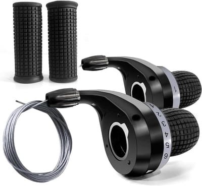 Set van 2x Vingerbediening Fiets Shifters voor Mountainbike met 18 Versnellingen