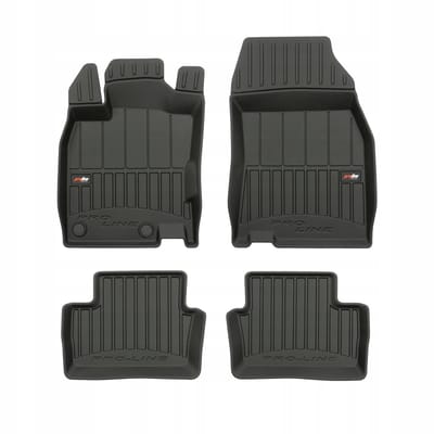 FROGUM PROLINE 3D Set - Rubberen Automatten + Kofferbakmat - Geschikt voor RENAULT Kadjar (2015-2022) - Lage laadvloer - Zwart