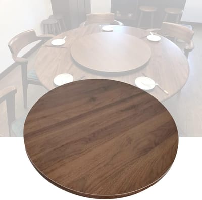 Draaibaar Serveerplateau - Draaiplateau Tafel - Eten Delen - 360 Graden Draaibaar - 80 cm - Houtkleur