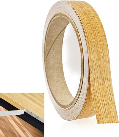 Eiken fineer plakband van 10 m voor houtafwerking en werkbladrestauratie - Duurzame reparatietape met houtnerf, perfect voor meubeldecoratie en klussen