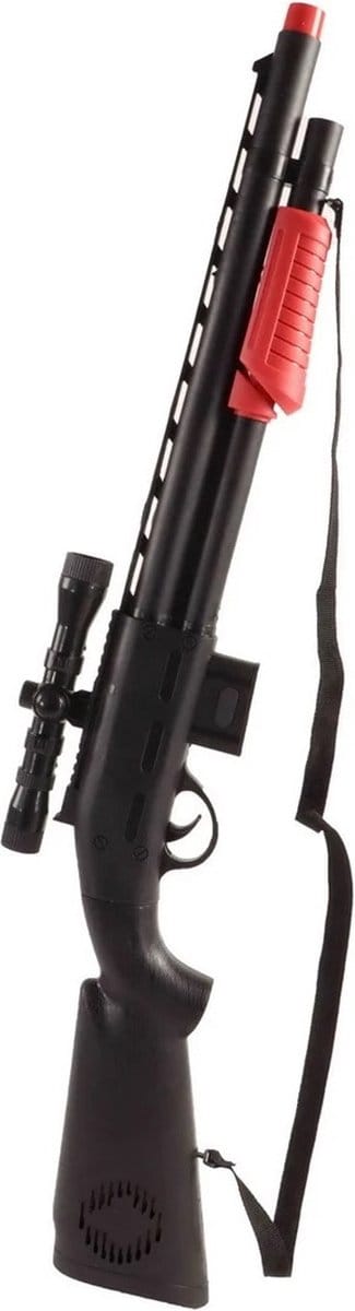 Jonotoys Politie/Cowboy speelgoed geweer - kind en volwassenen - verkleed rollenspel - plastic - 68 cm