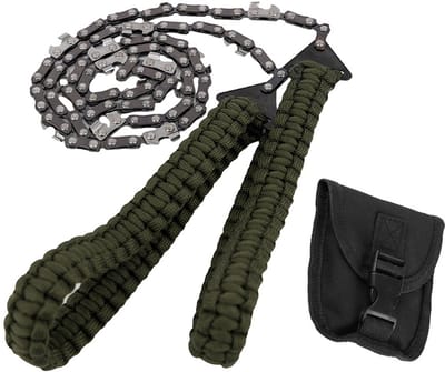 Draagbare handkettingzaag – Veelzijdige draadzaag, staal met paracord, survival